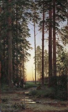 風景 Painting - 森の端 1879 古典的な風景 イワン・イワノビッチの木々